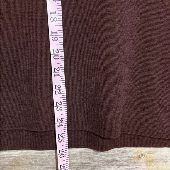 EILEEN FISHER Merino Wool Crew Neck Sleeveless Top Dark Brown Size L NWT $198 - Picture 6 of 9